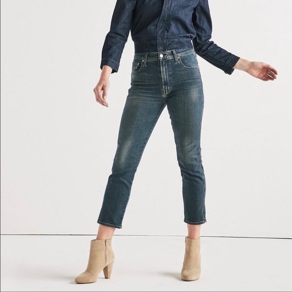 Lucky Brand Lucky Pins Tapered High Rise Jeans Damar - Picture 1 of 16